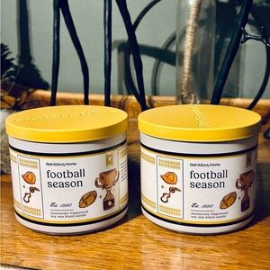 Bath & Body Works Football Season Soy Candle - lot of 2 full size 3 wick